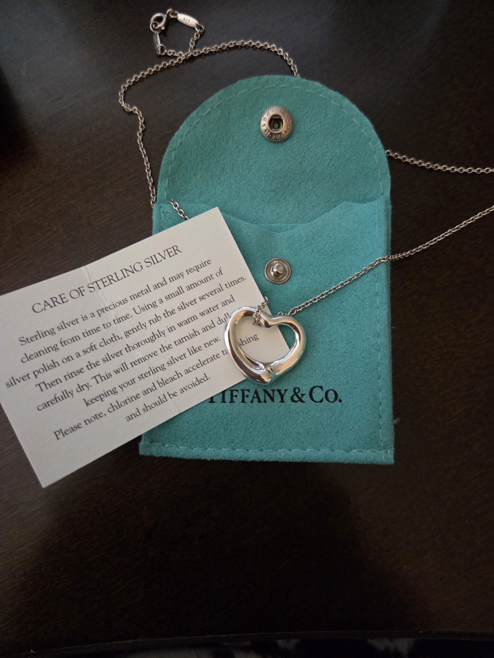 Tiffany & Co. Elsa Peretti Open Heart Sterling Silver Necklace - Silver - Picture 10 of 10